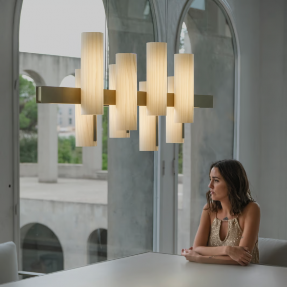 Подвесной светильник Black Note Keys LED 135X20X45 CM Ivory White 3