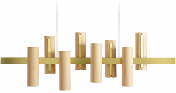 Подвесной светильник Black Note Keys LED 135X20X45 CM Natural Beech
