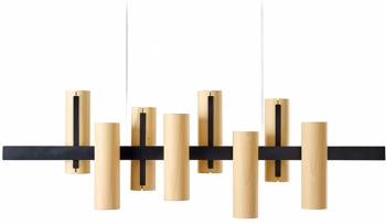 Подвесной светильник Black Note Keys LED 135X20X45 CM Natural Beech