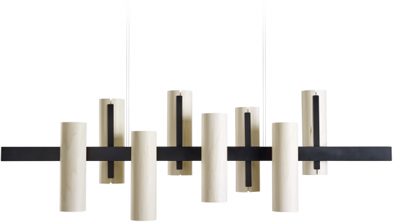 Подвесной светильник Black Note Keys LED 135X20X45 CM Ivory White 1