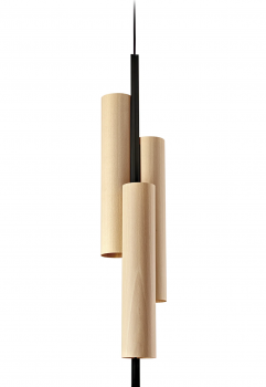 Подвесной светильник Black Note Triplet 17X16X90 CM Natural Beech