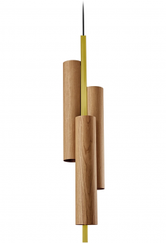 Подвесной светильник Black Note Triplet 17X16X90 CM Natural Cherry