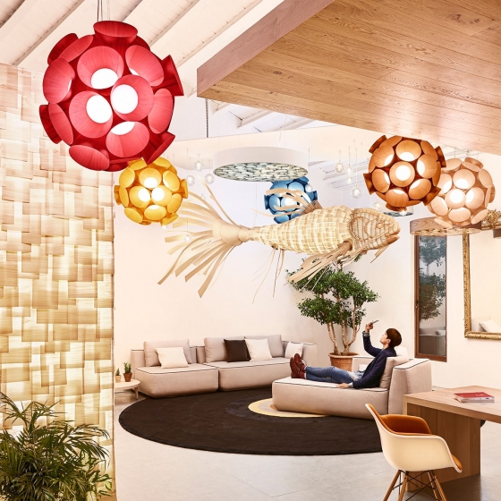 Подвесной светильник в форме рыбы KOI LS 352X140X175 CM бежевый 3