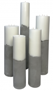 Декоративные свечи ConcreteWax 7X7X65 / 10X10X50 / 10X10X43 / 7X7X40 / 7X7X35 CM