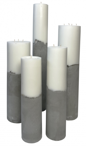 Декоративные свечи ConcreteWax 7X7X65 / 10X10X50 / 10X10X43 / 7X7X40 / 7X7X35 CM 1