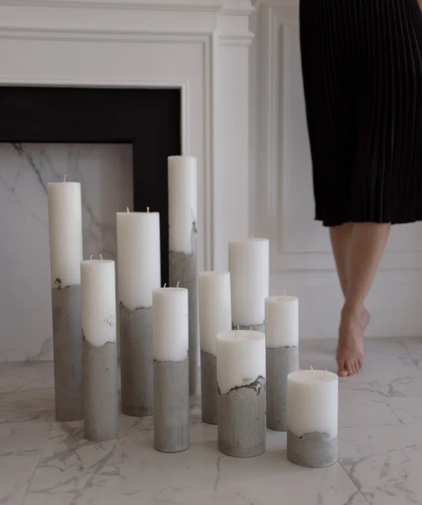 Декоративные свечи ConcreteWax 7X7X65 / 7X7X57 / 10X10X50 / 10X10X43 / 7X7X40 / 7X7X35 / 7X7X32 / 7X7X30 / 10X10X25 / 10X10X17 CM 3