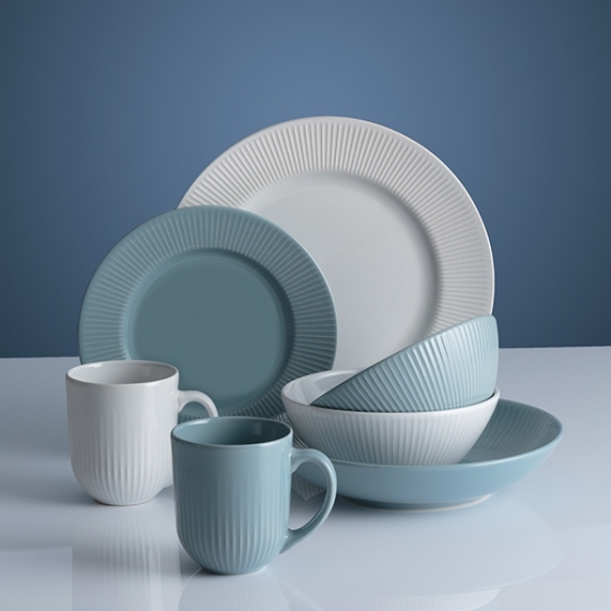 Обеденная тарелка Linear Ø27 CM синяя 2