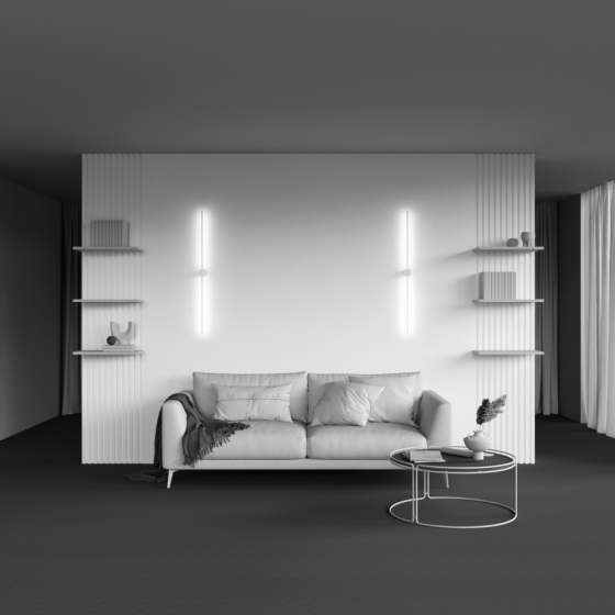 Настенный светильник Pars белый алюминий 3