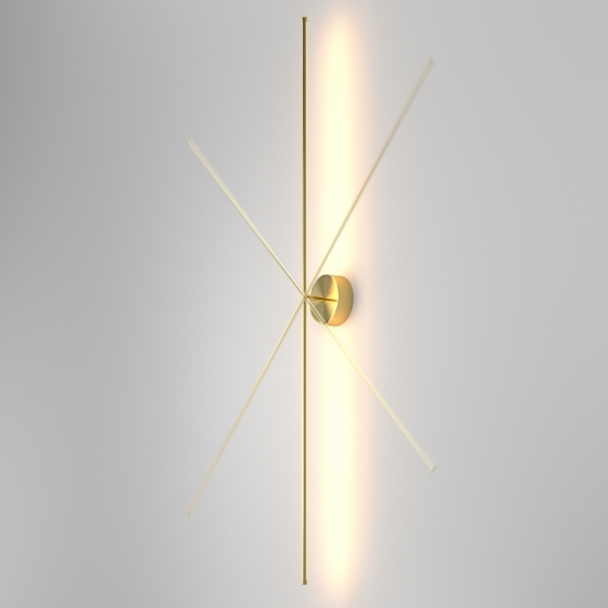 Настенный светильник Elegant латунный 9