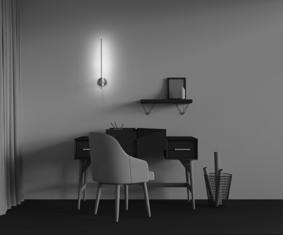 Настенный светильник Elegant латунный 3