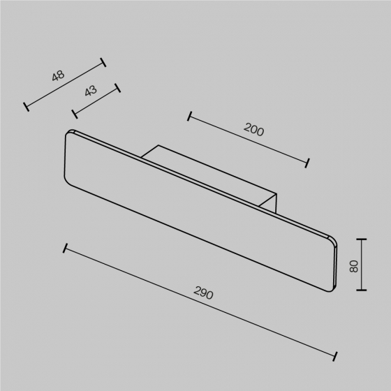 Настенный светильник Stela LED 10W черный 2
