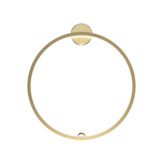 Настенный светильник Гало латунь, белый абажур 1