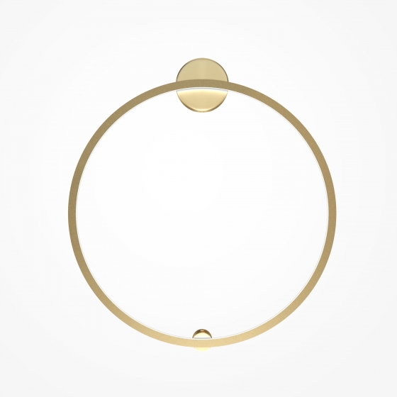 Настенный светильник Гало латунь, белый абажур 3