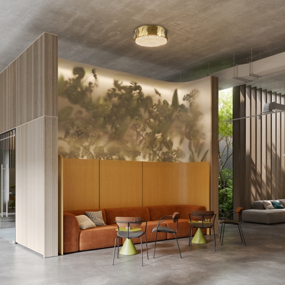 Потолочный светильник Artistico латунный 5 плафонов 3