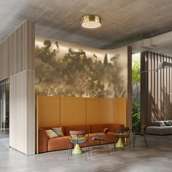 Потолочный светильник Artistico латунный 5 плафонов 4