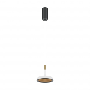 Подвесной светильник Эль черный, белый и золотой