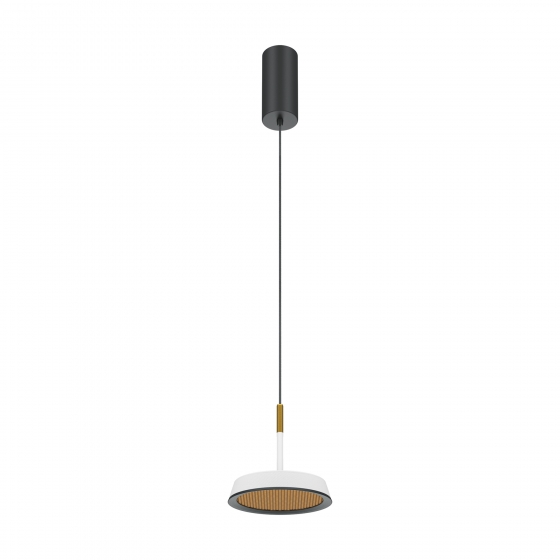 Подвесной светильник Эль черный, белый и золотой 1