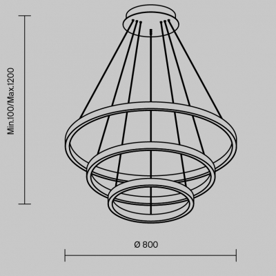 Подвесной светильник Rim 80X80X120 CM 5