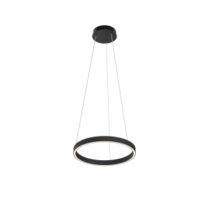 Подвесной светильник Rim черный, белый абажур