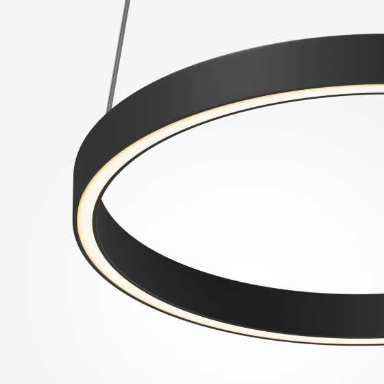 Подвесной светильник Rim черный, белый абажур 2