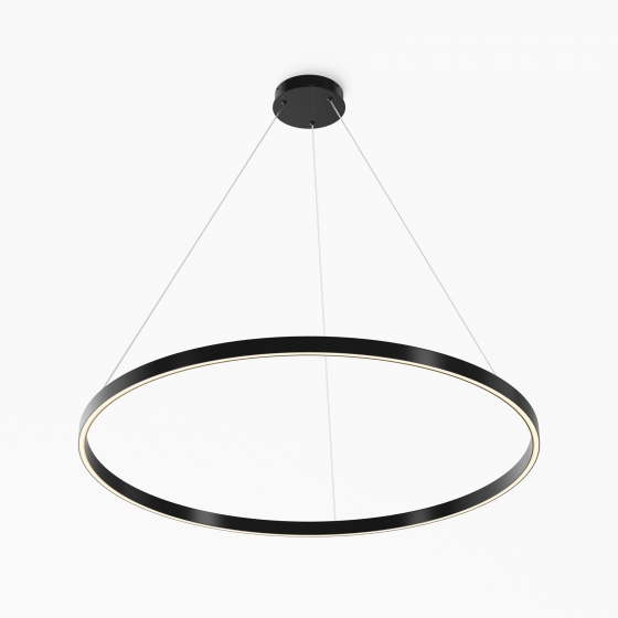 Подвесной светильник Rim черный, белый абажур 3