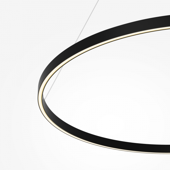 Подвесной светильник Rim черный, белый абажур 2