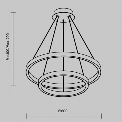 Подвесной светильник Rim 60X60X100 CM 5