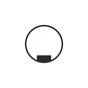 Настенный светильник Rim черный 400 мм