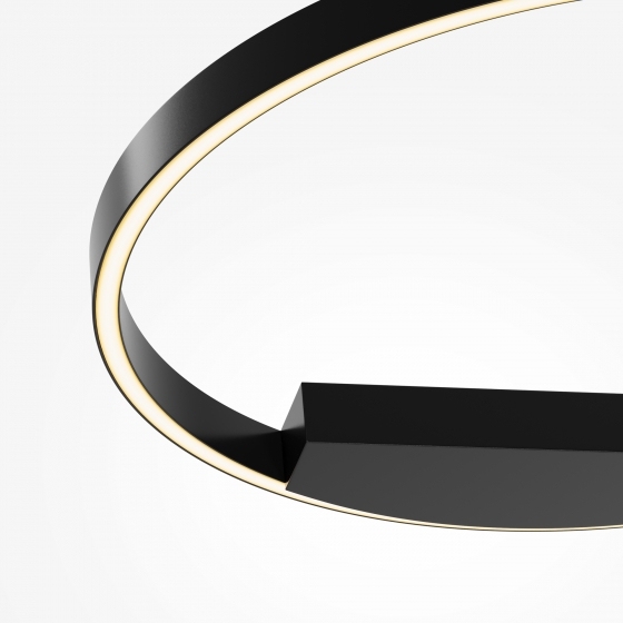 Настенный светильник Rim черный круглый 60 см 2