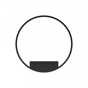 Настенный светильник Rim черный круглый 60 см