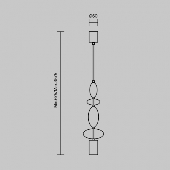 Подвесной светильник Monochrome черный, стекло 11