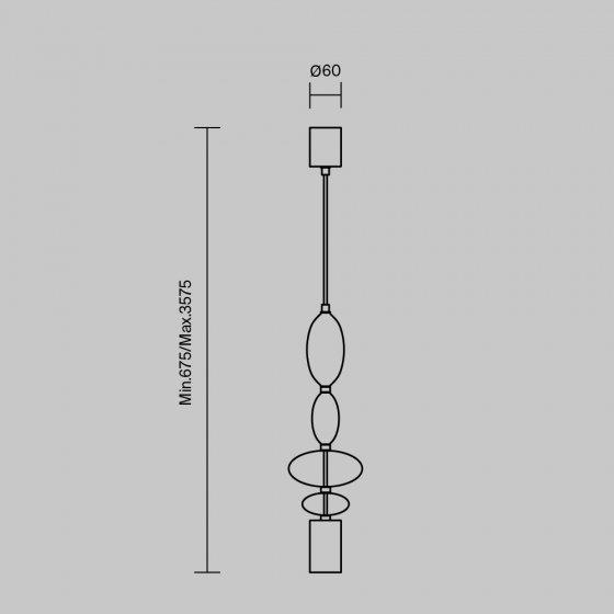 Подвесной светильник Monochrome черный, стекло разноцветное 10