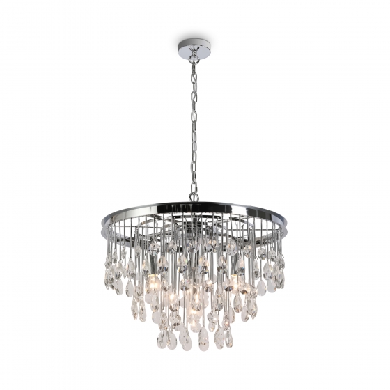 Подвесной светильник Linn хрустальный, хром, 5 плафонов 1