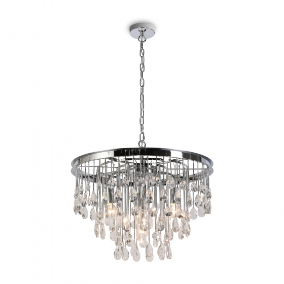 Подвесной светильник Linn хрустальный, хром, 5 плафонов 3
