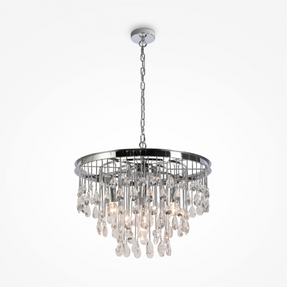Подвесной светильник Linn хрустальный, хром, 5 плафонов 2