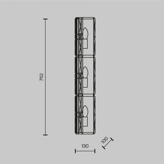 Настенный светильник Facet хром, хрусталь, 3 лампы 9