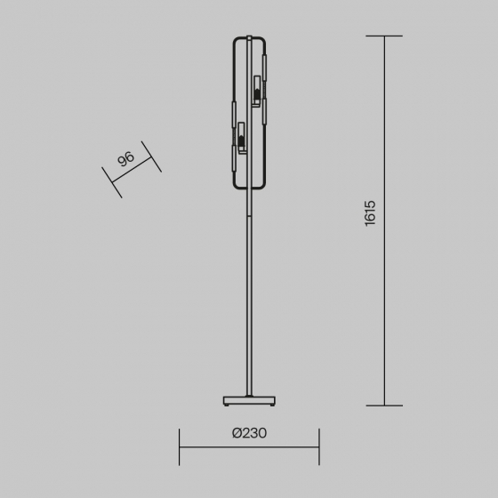 Торшер Marmo латунь, белый абажур 3