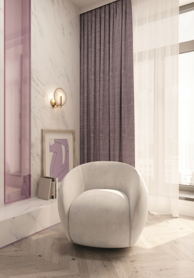 Настенный светильник Мармо латунь, белый абажур 3