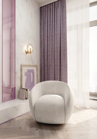 Настенный светильник Мармо латунь, белый абажур 5