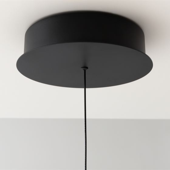 Подвесной светильник Tau черный, белый абажур 10