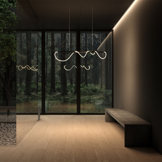 Подвесной светильник Tau черный, белый абажур 11