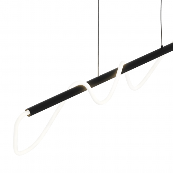 Подвесной светильник Tau черный, белый абажур 13