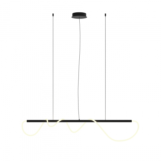 Подвесной светильник Tau черный, белый абажур 2