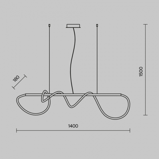 Подвесной светильник Tau черный, белый абажур 4
