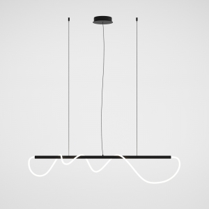 Подвесной светильник Tau черный, белый абажур