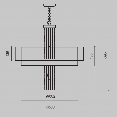 Подвесной светильник Impressive 68X68X70 CM 10