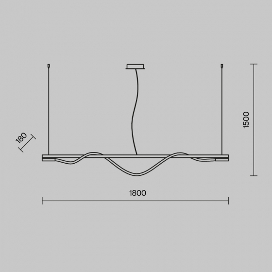 Подвесной светильник Tau золотой, текстильный абажур 3