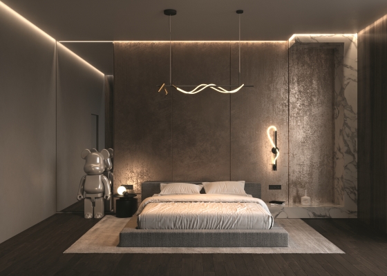 Подвесной светильник Tau черный и золотой 5