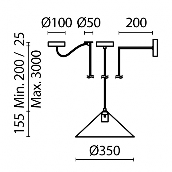 Подвесной светильник Modern серый 350 мм 3