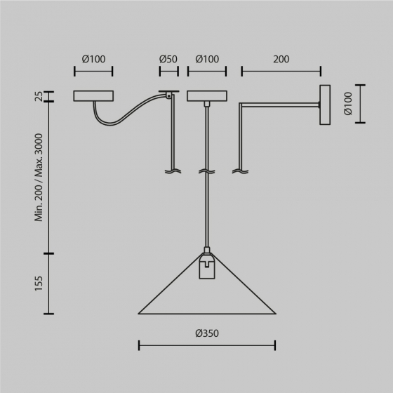 Подвесной светильник Modern белый 350 мм 4